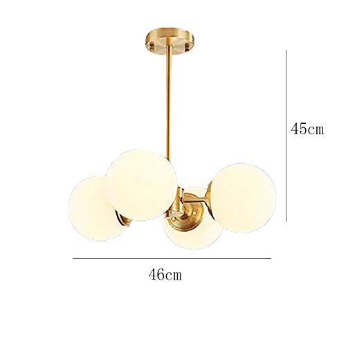 Lámpara de araña de Sputnik dorada de 4 luces moderna para iluminar el techo 2