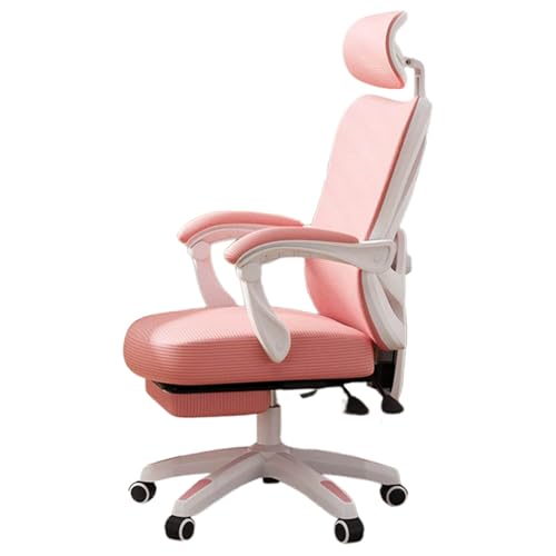 Silla para Videojuegos, Silla de Oficina para Ordenador con reposabrazos articulados y reposapiés, Silla ergonómica para Videojuegos con Respaldo Alto y Soporte Lumbar, Silla de Trabajo