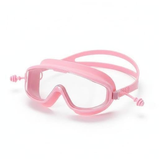 Store Kids Swim Goggles with Ear Plugs, Pink, Anti-Fog, UV Protection, Clear Vision, for Boys and Girls-image-21