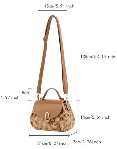 Bolso satchel pequeño beige para mujer de verano miniatura 7