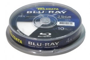 Traxdata Blu Ray BLUERAY FULL FACE White Printable 4x BD-R 10 Pack