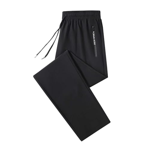 Pantalon ete homme microfibre a taille elastiquee et poches zippees