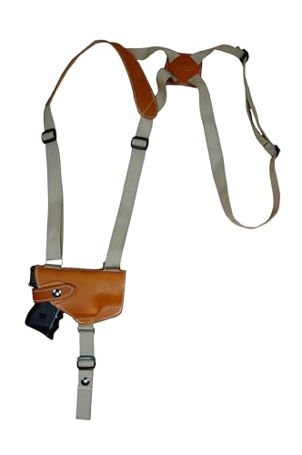 Barsony Saddle Tan Leather Shoulder Holster for Springfield Hellcat Pro Right