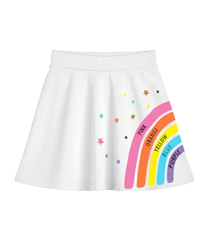Image of KYDA KIDS Girls 100% Pure Cotton Skater Skirt with Attached Inner Shorts | Ideal for Summer Sports, Play & Casual Wear | Comfortable Fit for Girls Aged 2-16 Years