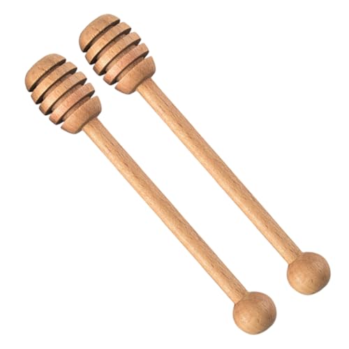 Ciieeo Beech Honey Stick Long Handle Dipper Portable Honey Stirrer Household Mixing Stick Multi-use Stirring Tool