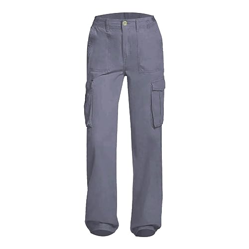 Pantalon confortable pour femme coupe droite taille haute contre les frottements