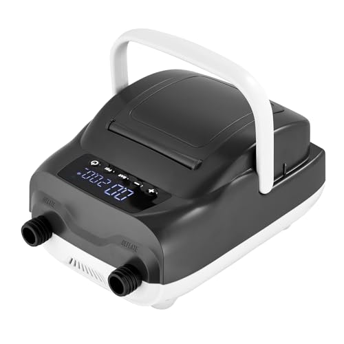VEVOR 20PSI Paddle Board Pump, Rechargeable Battery-Powered, Dual Stage Electric SUP Air Pump with Auto-Off and Deflation Function, Ideal for Inflatable Paddle Board, Tent and Mattress