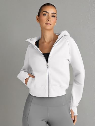 Image of Trendy Queen Womens Zip Up Hoodies Cropped Jackets Fall Clothes 2026
