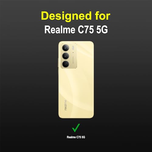 Image of Zapcase Back Case Cover for Realme C75 5G | Compatible for Realme C75 5G Back Cover | Liquid Silicon Magic Case with Camera Protection | Black