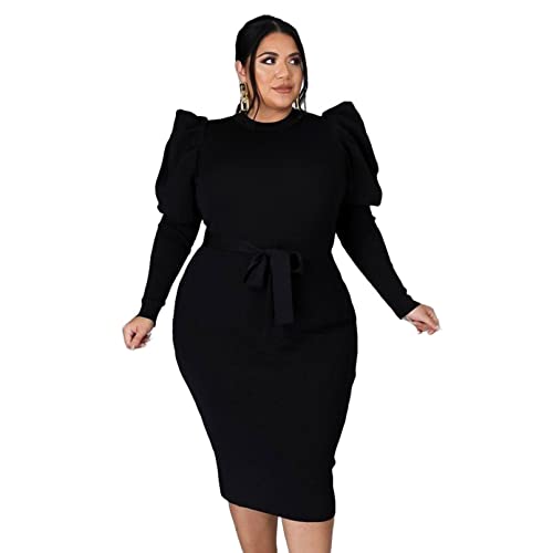 Robe longue genou grande taille unie vêtement été décontracté femme