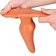 Analplugs Super Weicher Flüssigsilikon Butt Plug mit Sicherheitsbasis, Gold Analdildo Vagina Dilatator Anal Expander Masturbation Sexspielzeug für Männer und Frauen (L)