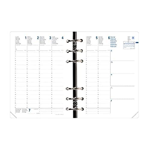 Quo Vadis Compact Pocket Organiser Refill Weekly 11.5 x 16 cm Year 2021-2022, Mini