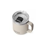 YETI Rambler 10 oz Ceramic Lined Stackable Mug, Vacuum Insulated, Stainless Steel with MagSlider Lid, Cape Taupe