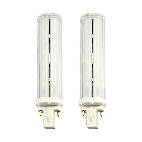 LuxVista 13W G24 LED Mais Lampe PLC 2-PIN 360 Grad Warmweiß 3000K wie 30W PL Leuchtstoffbirne Universalsockel Cover