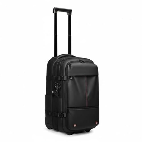 KiBcsLic Mochila Rodante de Negocios Antirrobo Mochila de Viaje con Carrito Asa Telescópica para Hombres, Avión
