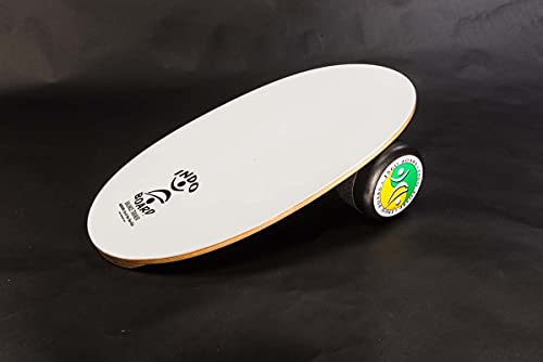 Indo Board Original - Balance Board For Fun, Fitness And Sports Training - Comes With 30" X 18" Non-Slip Deck And A 6.5" Roller - 10 Color Choices (White Art) #TOP1
