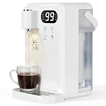 3L Instant Hot Water Dispenser, One Cup Hot Water Dispenser with 12 Precise Temperature Settings, 2000W Fast Boil, LED Touch Display, Night Light, Self-Cleaning & Child Lock, 3 Volume Options, White