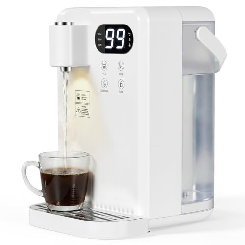 3L Instant Hot Water Dispenser with 12 Temperature Settings, 2000W Fast Boil, LED Display & Night Light