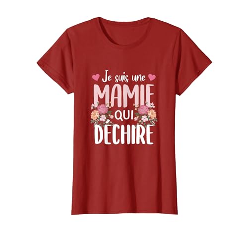 Je suis Une Mamie Qui Déchire Shirt Grand-Mère T-Shirt, Femme, Canneberge, L