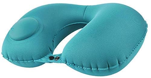 Inflatable Travel Pillow for Neck & Lumbar Support, Portable Air Cushion for Car, Flight, Camping & Office, Soft Flocked PVC Ergonomic Design, Reusable Blue Pillow Pack of 1-image-21
