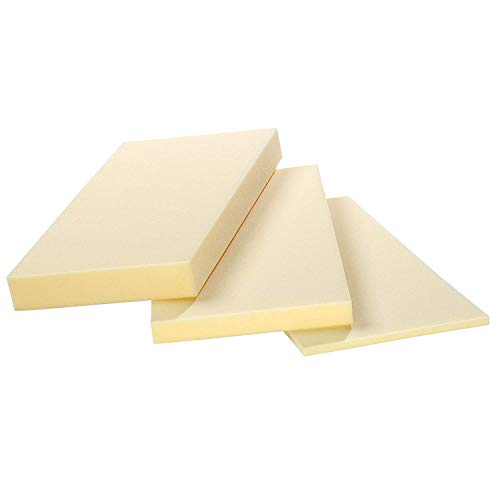 Saarschaum Schaumstoff Platte Matte RG 5075 gelb 202x122x4 cm sehr fester Schaumstoff für Sitzkissen itzbänke Stuhlkissen Camping Palettenpolster Matratzenauflage Sitzcubes Cover