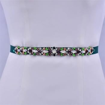 IYOU Parel Bruiloft Riem Strass Jurk Kristal Chic Prom Bruids Sjerp