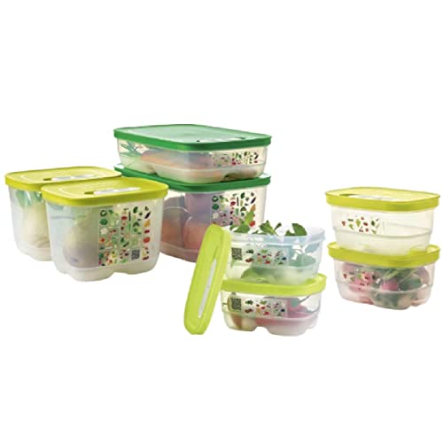 Rendi il tuo frigorifero più efficace e trasforma il modo in cui conservi frutta e verdura con Tupperware FridgeSmart! I prodotti freschi conservati in FridgeSmart rimangono freschi fino a due volte più a lungo rispetto a quando conservati nella sua confezione originale, aiutandoti a ridurre gli sprechi alimentari e risparmiare denaro. Dotato di tecnologia avanzata Atmosphere Controlled Environment (ACE), FridgeSmart regola il flusso d'aria per creare l'ambiente perfetto per diversi tipi di frutta e verdura per prevenire il deterioramento e mantenere tutto fresco e gustoso più a lungo.