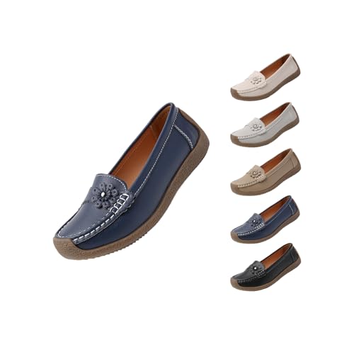 Women's Casual Slip-On Flats – Soft Sole Comfortable Walking Shoes for Work, Travel, and Everyday Wear – Lightweight Design