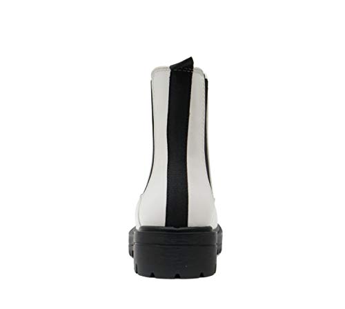 Image of Soda Pilot ~ Women Lug Sole Low Heel Chelsea Fashion Ankle Bootie w /Double Elastic Gore