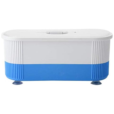 Yencoly Ultrasonic Cleaner, Jewelry Cleaner, Battery Powered Ultrasonic Eyeglass Cleaner, with Gold False Teeth Screwdriver(blue) Cover