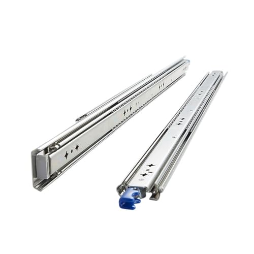 Full-Extension Drawer Slides 16inch Heavy Duty Drawer Slides Full Extension Locking Runners with Lock Side Mount Ball Bearing Rails