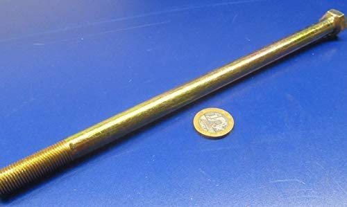 Grade 8 Zinc Yellow Steel Bolts RH PT 1/2"-20 x 10.00 Length