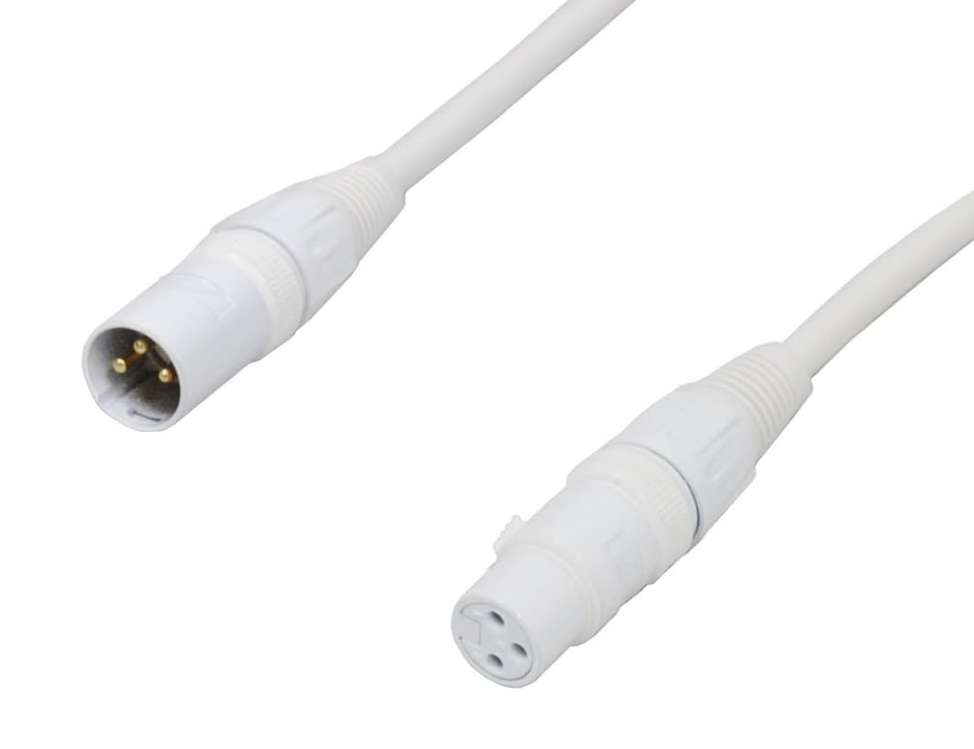 Audio 2000s E80125 XLR maschio a XLR femmina 25 piedi di colore bianco cavo microfono
