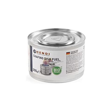HENDI Brennpaste, ruß- und geruchlos, Brenndauer ±3 Stunden, 12 Stück, Brenngel, Fire Paste, für Wärmebehälter, zum Warmhalten von Speisen, für Chafing Dish, 200gr Cover