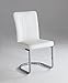 Chintaly Imports Alina Cantilever Side Chair, White/Chrome