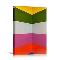 Canvas Wall Art Geometrical Patterns Abstract Colorful Geometric Hallway Minimalist Mixed Media Multicolor Patterns - 12x18 inches