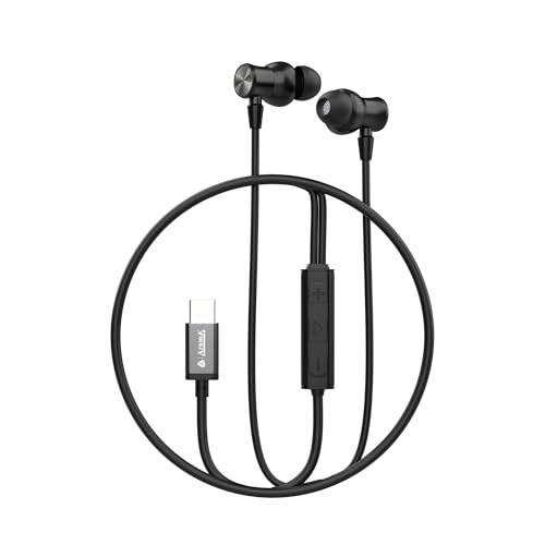 Image of AROMA HF1006 Type C Wired Earphone with HD Quality in-Line Mic,12mm Driver Hi-Res Wired
