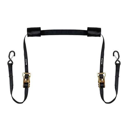 MotoTote HandleCuff Ratcheting Tie Downs (4,170 lbs. Breaking Load Limit) – Innovative, Strap System for Motorcycle Handlebars Grips