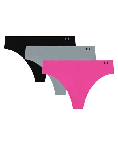Image of Under Armour Women's 3-pack Pure Stretch No Show Thong Underwear, All-day Comfort & Ultra-soft Fit