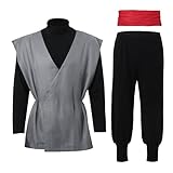 C-ZOFEK Mens Black Cosplay Costume Anime Kung Fu Suit (X-Small)