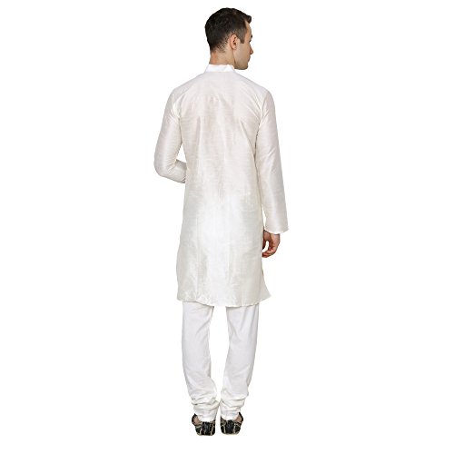 Image of Royal Kurta Men's Cotton Silk Plain Solid Long Only Kurta