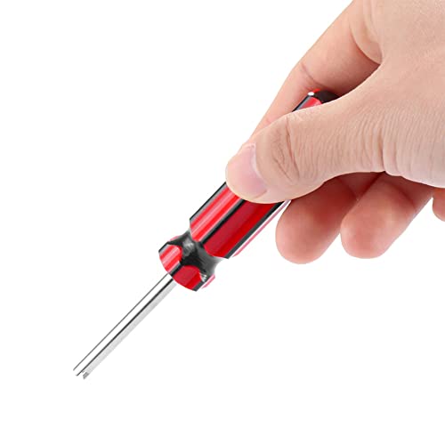 Image of lasenersm 4 Pieces Valve Core Remover Valve Remover Core Tool Valve Core Removal Tool Single Head Valve Remover Installer Repair Tool Tire Valve Stem Core Remover with Plastic Handle, Multicolor