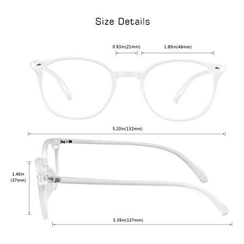 Image of VisionGlobal Blue Light Blocking Glasses for Women Men, Computer Reading, TV Glasses, Stylish Oval /Square Frame