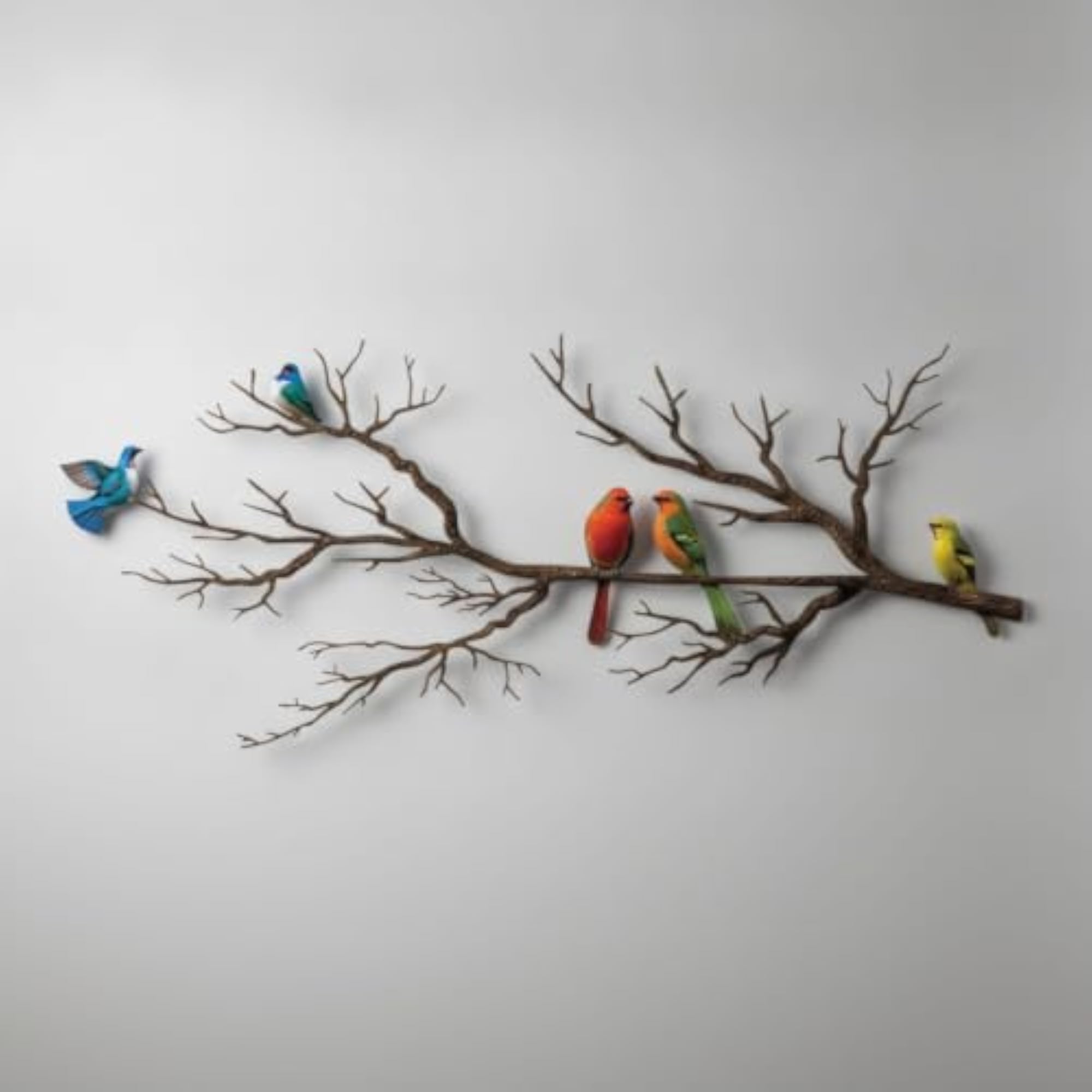 Nature-Inspired Birds on Branch Wall Decor