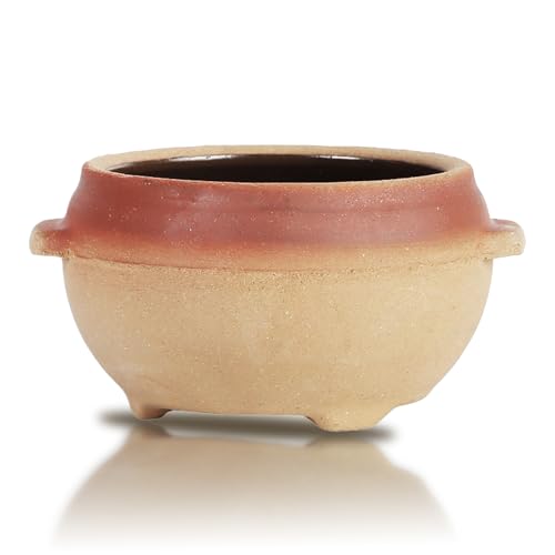 WBXZIXN Fireproof Burning Bowl with Handle,Handmade Natural Clay Smudge Pot, Ceramic Fire Safe Bowl for Meditation Ceremonial,Sage Cleanse, Incense, Intention Paper