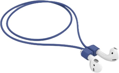 Image of OJOS Ultra Strong Magnetic Anti-Lost Straps Compatible with AirPods, Soft Silicone Sports Compatible with AirPods 4rd / AirPods Pro 1st & 2nd / AirPods 3rd /AirPods 1&2, Neck Rope Cord- Blue