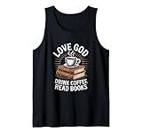 : Amo a Dios beber café Leer libros
