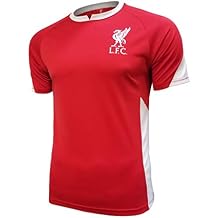 Icon Sports Officially Licensed Liverpool FC Soccer T-Shirt Official LFC Team Jersey Style Athletic Football Tee Game Day Activewear for Fans, Small LP101PF-R