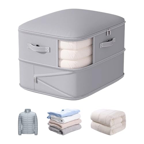 Compression Organizer Bags, Vacuum Storage Tote, Zippered 2 Layer Design, Sturdy Space Saver, Moisture-Resistant Material, Ideal para el hogar, Dorm Wardrobes and RV Wedding Travel