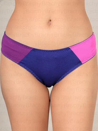 Image of Brachy Women Multi-Colorblocked Lightly Padded Underwired Lingerie Bra Panty Set